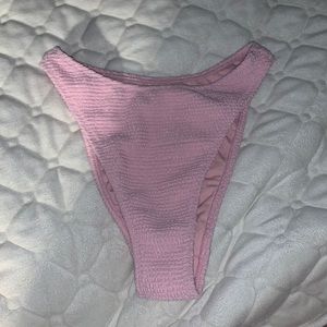 Pink ruched swimsuit